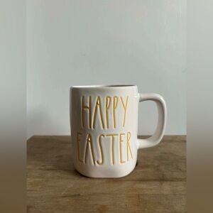 Rae Dunn White Mug with Yellow by Rae Dunn